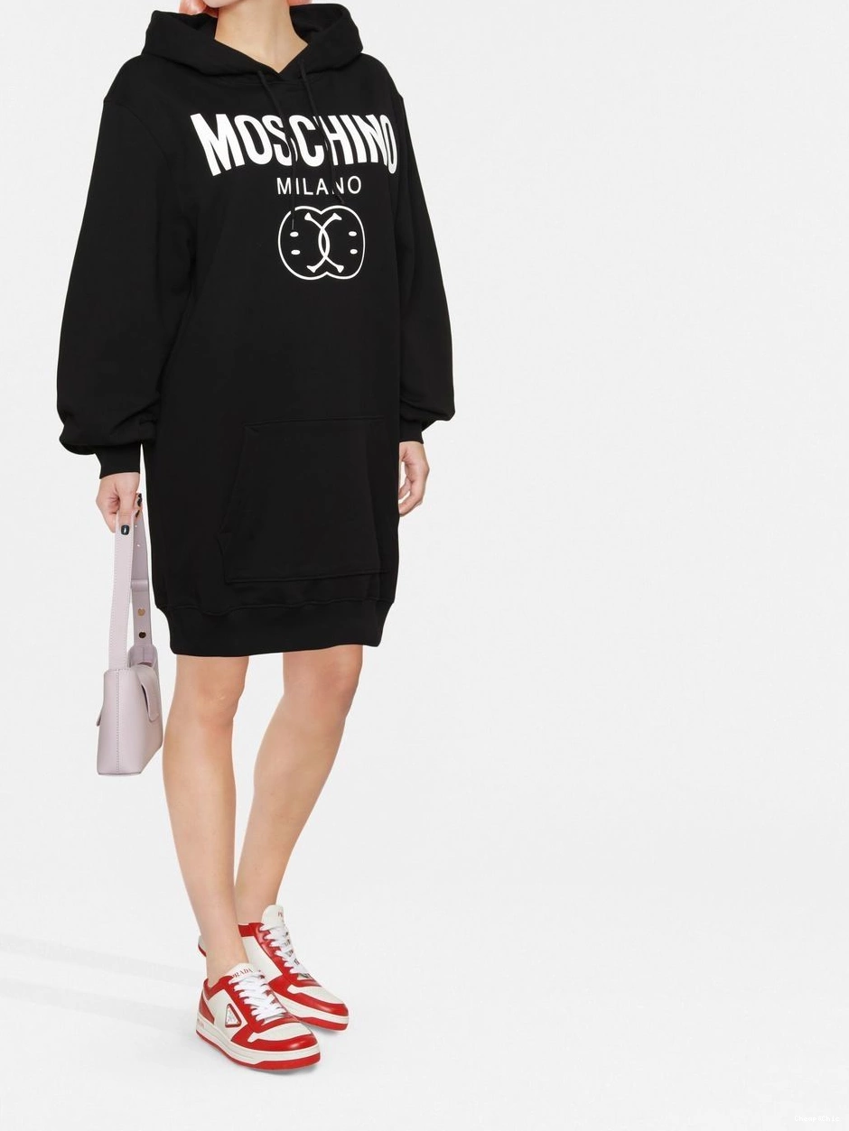 Cheap logo-print Women Love dress Moschino hooded 0403